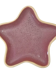 Блюдце Августа в виде звезды, розовое