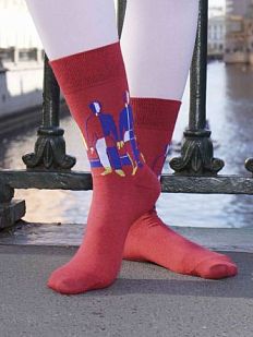 Носки «Спортсмены», р-р 42-46, красные