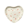 Блюдце ручной работы Катя Вебер Сердечко с узором , светло-бежевая, керамика, 7 см, превью фото 1
