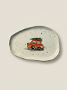 Блюдце ручной работы, «Машинка», керамика, 17 см, превью фото 1