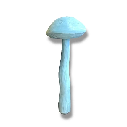 Свеча ручной работы «Гриб Подберёзовик», голубой, фото 1.
