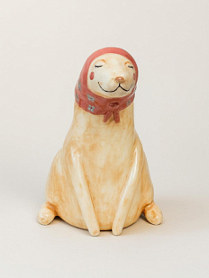 Ваза «Собака в косынке», керамика
