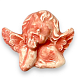 Брошь ручной работы Ангел, персиковая, керамика, превью фото 1
