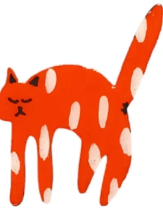 Брошь «Тревожный кот» №2