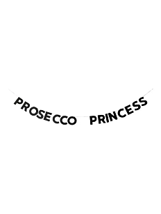 Бумажная гирлянда из букв Tak.sebe.prazdnik «PROSECCO PRINCESS», чёрная, картон, 240 г/м²