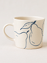 Кружка ручной работы с рисунком «Груша», полуфарфор, 370 мл, превью фото 2