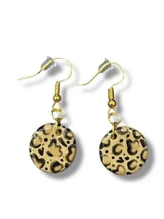 Серьги Бережно «‎Лео»‎‎ круглые, керамика, 18 мм