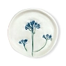 Блюдце для украшений ручной работы Чашки и поцелуи «Синие цветочки», полуфарфор, 7 см, превью фото 1