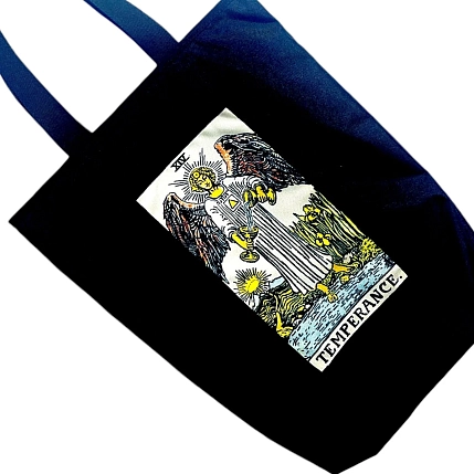 Сумка шоппер Интроверт «Таро. Умеренность», чёрный, фото 2.