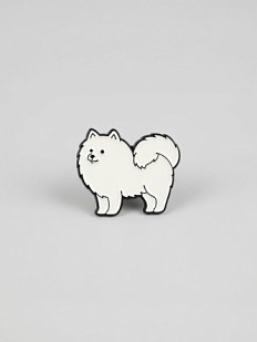 Металлический значок «Японский шпиц», 20 мм