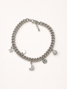 Браслет цепь с подвесами «Сердце, шар» Migette