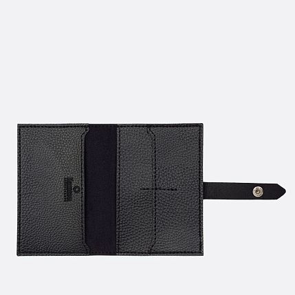 Обложка органайзер для документов с ремешком Kokosina bags, искусственная, чёрный, фото 4.
