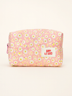 Косметичка ручной работы «Bebesss», белые цветы