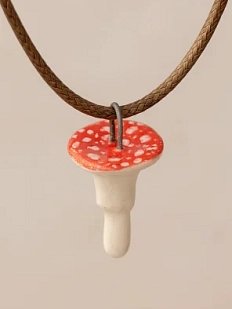 Подвеска ручной работы Боттери керамика «‎Мухомор созревший»‎, керамика