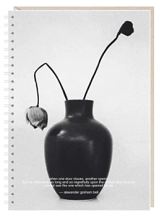 Блокнот на пружине Mitrozhe «When one door closes», А5, 50 листов, серый