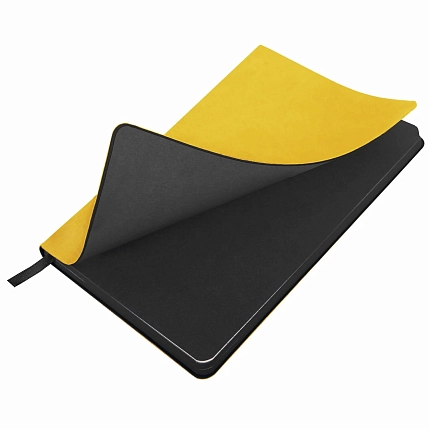 Бизнес-блокнот BRAUBERG в клетку «Metropolis Mix», А5, 80 листов, жёлтый, фото 3.