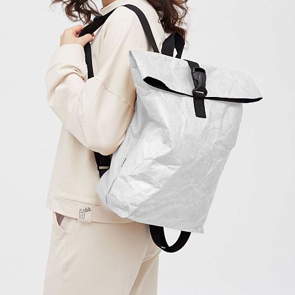 Рюкзак Ranzel Bags «Rolly White», тайвек, белый, фото 5.
