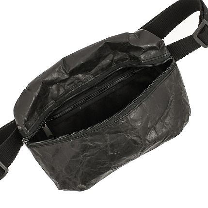 Поясная сумка Ranzel Bags «Dirox Black», тайвек, чёрная, фото 3.