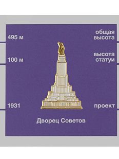 Металлический значок «Дворец Советов»