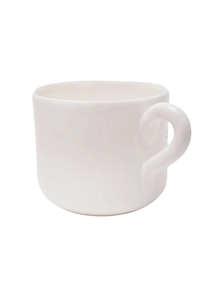 Кружка ручной работы «С любовью можно прожить», белая, керамика, 400 мл, фото 3.