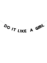 Бумажная гирлянда из букв Tak.sebe.prazdnik «DO IT LIKE A GIRL», чёрная, картон, 240 г/м², превью фото 1