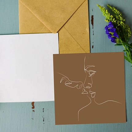 Нюдовая открытка DARI DARI №1, квадратная, фото 2.