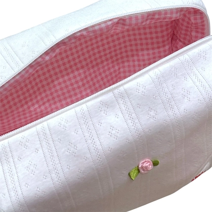 Косметичка ручной работы АМИ (Ami lé sac) «Grand», белая, фото 4.