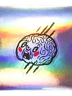 Виниловая наклейка ШКЯ «Мозг», голографическая