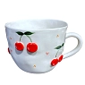 Кружка ручной работы Slowday Ceramics с объёмными вишнями, полуфарфор, 400 мл, превью фото 2