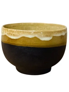 Пиала ручной работы Катя Вебер, чёрно-коричневая, керамика, 125 мл