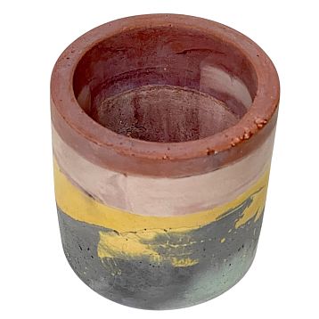 Кашпо Детали решают «Маленькая деталь», бетонное, жёлто-коричневый, фото 3.