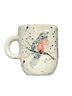 Кружка ручной работы Верба керамика «Снегирь», керамика, 350 мл