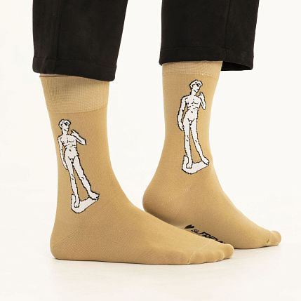 Носки «Давид Микеланджело», р-р 38-41, бежевые, фото 1.