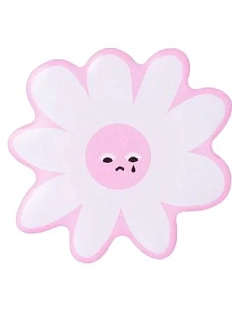 3Д Стикер на телефон «Цветочек Плачет», белый, объёмный