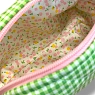 Косметичка ручной работы АМИ (Ami lé sac) «Bebesss», зелёная клетка, превью фото 4
