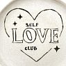 Тарелка ручной работы «Self-love club», керамика, 14 см, превью фото 2