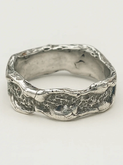 Кольцо из нейзильбера «Оплавленное», фото 1.