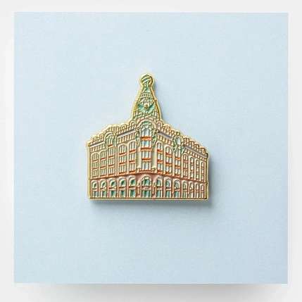 Металлический значок Heart of Moscow «Дом «Зингера» серия Петербург, фото 3.