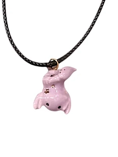 Подвеска ручной работы со скорпионом, розовая, керамика