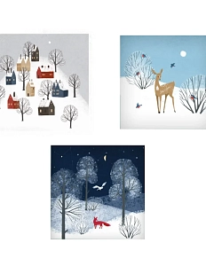 Набор квадратных сканди открыток №2, 3 шт.