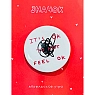 Закатный значок Апрельское утро «It's ok to not feel ok», белый, металл, 37 мм, превью фото 1