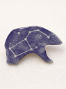 Брошь ручной работы Космическая медведица, синяя, керамика, превью фото 1