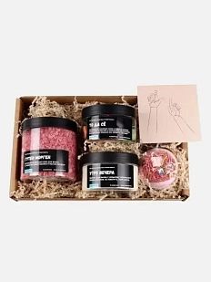 Подарочный набор на Новый год с косметикой для ванны и бомбочкой №3