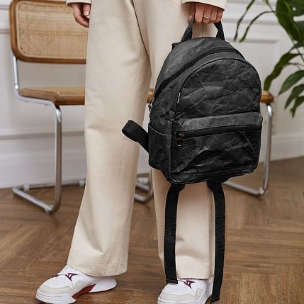 Рюкзак Ranzel Bags «Latifa Black», тайвек, чёрный, фото 4.