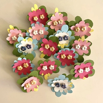 Серьги Августа «Жёлтые цветочки», фарфор, фото 4.