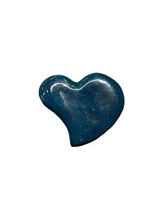 Брошь из керамики «Dark Blue Heart»