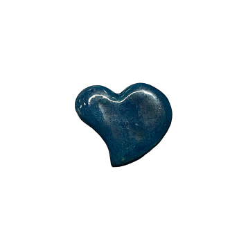 Брошь из керамики КерамЕлКа «Dark Blue Heart», фото 1.