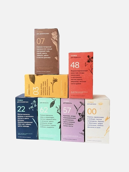 Набор травяного чая «Травки ассорти», 7 пачек, фото 1.