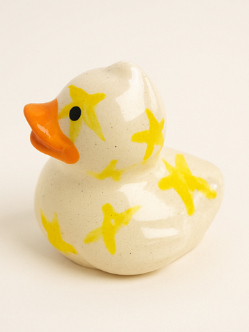 Керамическая фигурка Утёнок в звёздах, 4 см, фото 2.