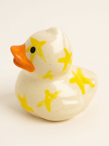 Керамическая фигурка Утёнок в звёздах, 4 см, фото 2.